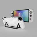 Switch 2 Slim Case Set with 2 Joycon Thumb Grips, 2 Tempered Glass Screen Protectors, Detachable TPU Shell for Nintendo Switch 2 - Anti-Scratch, Anti-Slip, TV Dock Incompatible (White)