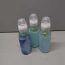 Dr. Brown's Anti-Colic Options+ Narrow Glass Baby Bottles with Silicone Sleeves, Blue, Glow, Mint, BPA-Free, 8 oz/250 mL, 0m+, 3-Pack