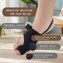 2Pcs Bunion Corrector for Women Men Big Toe Straightener Silicone Toe Separators for Bunions Relief - Hallux Valgus Corrector with Adjustable Strap Bunion Pad Brace Sleeve for All Day Use (L)