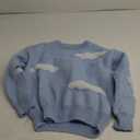 SHENHE Girl's Casual Cloud Print Crewneck Long Sleeve Pullover Sweater Jumper Tops, 11-12Y