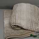 BSICPRO Bathroom Rugs and Mats Sets, 2 Piece Thick Absorbent Chenille Non Slip, Soft Shaggy Floor Mats, Machine Washable (Light Taupe, 20" x 47" Plus 16" x 24")