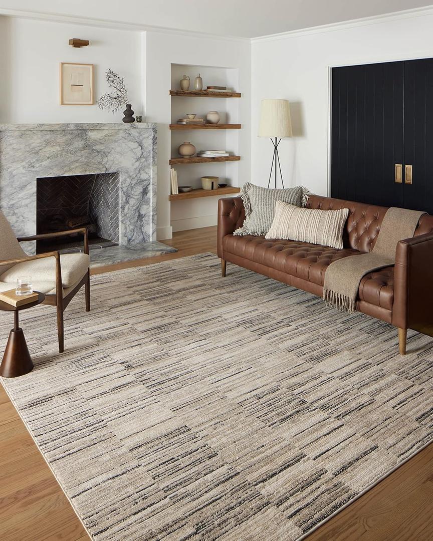 Loloi Darby Collection DAR-01 Charcoal/Sand 24x7.5x7.5 Area Rug