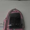 Cat Backpack Carrier Expandable Ventilate Transparent Pet Dog Backpack for Large Cats Hiking, Travel, Outdoor, Airline-Approved Space Capsule Backpack, (Pink)