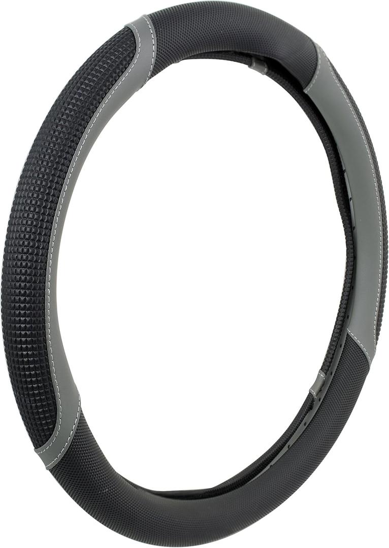 Custom Grip 38667P Super Sport Black/Grey Steering Wheel Cover