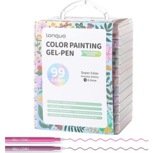 Gel Pens for Adult Coloring Books, 99 Colors Set Gel Colored Pens Marker, Perfect Gel Pens for Adult Drawing Doodling Journaling, Art Supplies and DIY Crafts