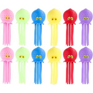 12pcs Octopus Water Balls, Multi-Color Sensory Bath Toys Cute Water Splash Balls Floating Pool Toys for Boys and Girls