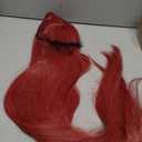 morvally 39 Inches Long Red Wig with 2 Ponytails for Women - Anime Cosplay Wigs for Womens Halloween Costume Party (Red, Adults)