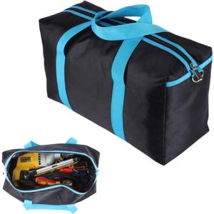 BLIRITEL 14 Inch Heavy Duty Wide Mouth Tool Bag for Men, High Capacity Tool Tote Bag for Electricians, Multipurpose Power Tool Bag Organizer for Mechanics Carpenters