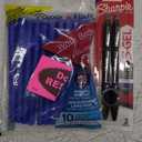 Paper Mate Write Bros Ballpoint Pens, Medium Point (1.0mm), Blue, 10 Count And Sharpie S-Gel Pen 2 Piece Blue Ink (Medium 0.7mm)