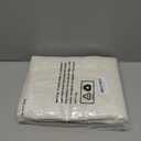 LAMIT Short Linen Curtains 45 Inches Long for Cafe 2 Panels, Cream Ivory Light Filtering Semi Sheer Panels Back Tab and Rod Pocket Neutral Drapes for Window/Loft Room, 52 x 45 Inch