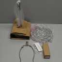 Touch Control Crystal Table Lamp with USB C+A Charging Ports, 3-Way Dimmable Bedside Touch Lamp Decorative Nightstand Lamp with Elegant Lampshade for Living Room Bedroom, B11 LED Bulb Included (Silver)