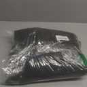 N&Y HOME Waffle Weave Shower Curtain with Snap-in Fabric Liner & 12 Black Hooks Set - Hotel Style, Water-Repellent & Washable, Mesh Top Window - 71x72, Black