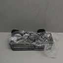 TAILI Shower Caddy Suction Cup 2 Pack with Hooks & Soap holder, Heavy Duty Shower Organizer for Bathroom, No Drilling Bathroom Organizer with Large Capacity, Black Metal Storage Basket