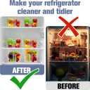 Havawish 4 Pcs Ice Storage Bin for Freezer with Lid and Flexible Scoop Set Plastic Ice Container with Lid Handle for Home Office Fridge Storage (12.4 x 5.91 x 3.94 Inches,Clear)