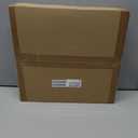 Modern Floor Lamp with Adjustable Brightness, Remote Control, Black, LED Bulbs, White Shade, Foot Switch, Easy Assembly