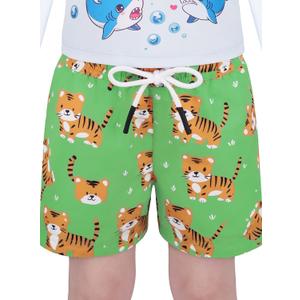 Boys Swim Trunks Quick Dry with Stretch Compression Liner, Beach Shorts for Toddler, Size 2T to 6 7 8 10 12 14 16