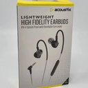 Acoustix High Fidelity Earbuds Lightweight Wired Headphones Mic IPX4 Splashproof