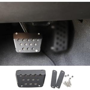 Hoolcar Anti-Slip Brake Foot Pedal Cover for 2007-2020 Jeep Wrangler JK JKU JL JLU JT, 1PC (matte black)