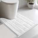 DOMUSTEX Washable Toilet Rug U-Shaped 20" x 24", Extra Soft, Plush Bathroom Rug
