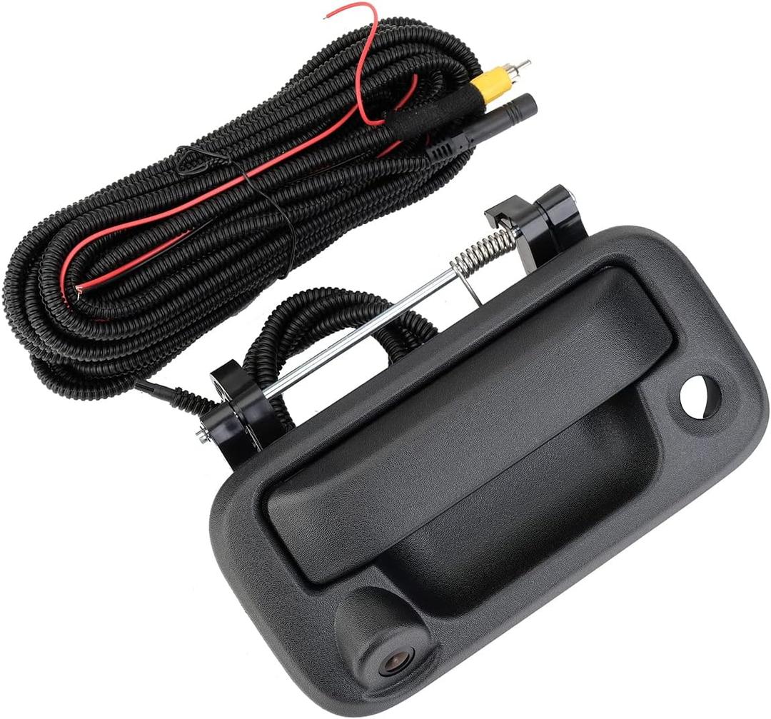 Ford Rear View Backup Camera Tailgate Handle Compatible with 2004-2014 F150 2008-2016 F-250/F-350/F450/F550,Car Tailgate Door Handle Replacement Camera (Color:Black)