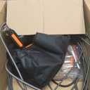 50 Ft Drain Auger, Use Manually or Drill Powered 50 Foot Drain Snake, Heavy Duty Flexible Plumbing Snake, With Gloves and Storage Bag for Kitchen Sink, Shower Drain (50FT, Orange)
