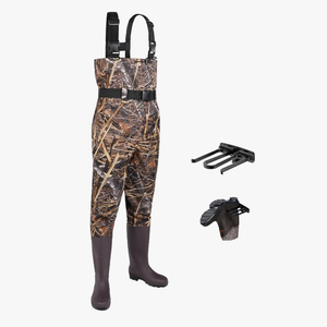 Fishing Waders for Men with Boots Womens Chest Waders 2-Ply Nylon/PVC Waterproof for Hunting with Boot Hanger, SIZE 9