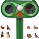 2Pack Upgrade 2025 Ultrasonic Cat Deterrent, Solar Animal Repellent, PIR Motion Sensor, Cat Deterrent for Gardens, Courtyards and Patios, Effective Against Cats, Dogs, Birds, Mice, Martens