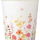 Crisky 300 Pack Paper Bathroom Cups 6oz Disposable, Elegant Design Floral Small Mouthwash Cup, Suit Hot/Cold Beverage Coffee, Dessert for Birthday Parties, Home-use, Picnics, Ceremonies