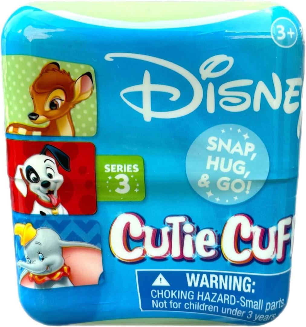 Disney Cutie Cuff Plush Slap Band - Steering Wheel Buddy - Mystery Capsule (1 of 6 Figures at Random) Collect Them All! ((1) Series 3 Mystery Capsules)