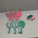 Qunclay 24 Pcs Pink and Green Witch Party Favors Pink & Green Handheld Mirrors with Hair Scrunchie Witch Merch Accessories Theme Birthday Party Decorations Gifts for Women BFF Movie Night Couples