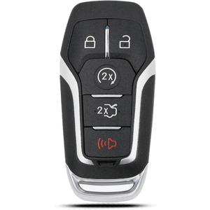 SUPALAND Key Fob Shell Case Replacement Fits for Ford Mustang Fusion Edge Explorer F150 F250 F350 Lincoln MKZ MKX MKC 2014-2017 Keyless Entry Remote Control 5 Button Pad Cover M3N-A2C31243300