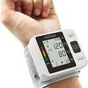 ARSIMAI Wrist Accurate Automatic High Blood Pressure Monitors Portable LCD Screen Irregular Heartbeat Monitor with Storage Case and Adjustable Cuff Powered by Battery - Black