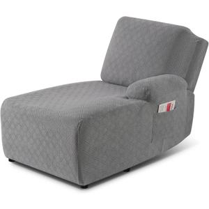 VANSOFY Couch Cover L Shape Washable Sofa Cover 1-Piece Sectional Sofa Slipcover Furniture Protector Stretch Couch Slipcover (Right Facing L Shape Cover, Light Gray)