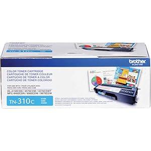 Brother TN310C (TN-310C) Toner, 1, 500 Page-Yield, Cyan
