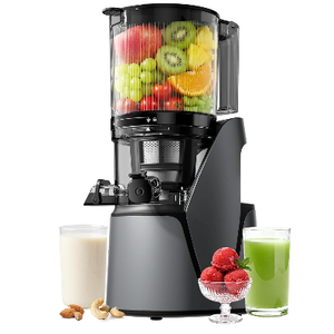 EanOruus Juicer Machines, 3-in-1 Cold Press Juicer with 6.5" Extra Large Chute, 100oz Large Capacity, AC Motor, Makes Juice, Nut Milk & Sorbet, Premium Gray