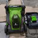 Greenworks 48V (2 x 24V) 17" Cordless (Push) Lawn Mower (125+ Compatible Tools), (2) 4.0Ah Batteries and Dual Port Rapid Charger Included