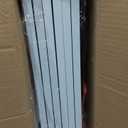 JSB 144-inch Extra Wide 30-inch Tall Dog gate with Door Walk Through, Freestanding Pet Gate for Halls, Stairs & Home, Pet Puppy Safety Dog Fence with 2PCS Support Feet (White)