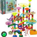 Marble Run for Kids Ages 3-4 5-8 150pcs Sturdy Building Toys Kids Games Marbles Run Track Amazing Fun Boys Girls Gifts (Standard)