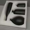 Black Ceramic Bud Vases Set of 4, Farmhouse & Mantle Decor, Living Room, Kitchen & Office, Coffee Table Decor, Bulk