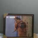 Black Gold 16x20 Picture Frame with Mat, Vintage Wood Photo Frame for Real Glass, Matted 11x14 or 16 x 20 Photos, Easy Photo Changes, Wall Hanging, Antique Ornate Wall Art