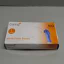 Caring Nitrile Exam Gloves, Blue, Powder-Free, Disposable Gloves for Medical Care, First Aid, Cleaning, Food Prep, Large (Pack of 100)