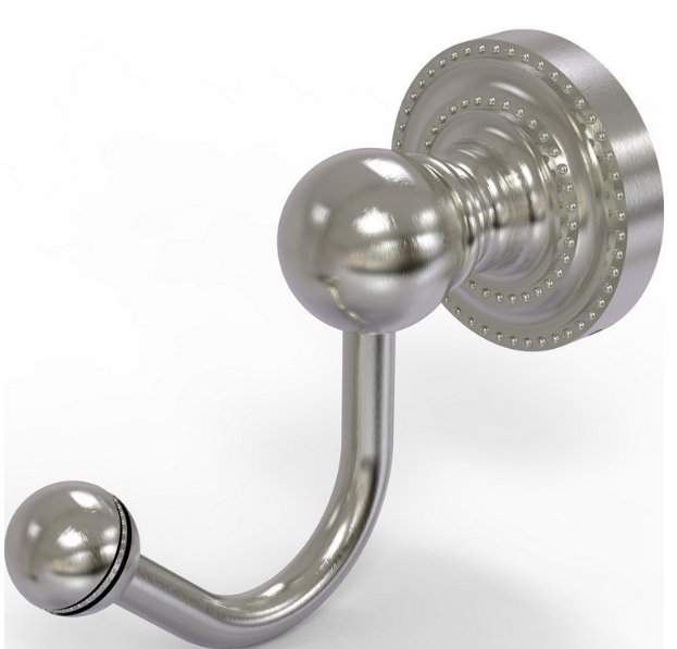 Allied Brass CC-20-SN Carolina Crystal Collection Robe Hook, Satin Nickel