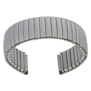 NYSW NEW YORK STANDARD WATCH CO. Stainless Steel Stretch Watch Band for 18mm Lugs - Radial Expansion, No Buckle, Sleek Metal Finish (20mm)