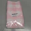 Softalker Pink Gingham Tablecloth Square, Outdoor Linen Cotton Checkered Table Cloth with Tassel, Heavy Duty Wrinkle Free Buffalo Plaid Table Cover for Kitchen Dining Home Party - 55 x 55 Inch