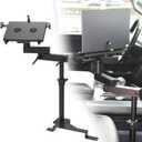 MELIPRON Truck Laptop Mount Fit for 15-25 Ford F150, 17-25 F250, F350, F550, No-Drilling Vehicle Computer Stand for Passenger Seat, Adjustable Height, 2 Built-in Cooling Fans
