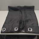 NICETOWN Pitch Black Solid Thermal Insulated Grommet Blackout Curtains/Drapes for Bedroom Window (2 Panels, 42 inches Wide by 63 inches Long, Black)