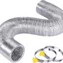 Heavy Duty Flexible Dryer Vent Duct Hose 4 inch 25 Feet Extra Long,Extra Thick Aluminum Foil Grow Tent Exhaust Fan Ducting Kit