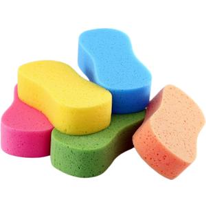 Car Wash Sponges,5 Pack Extra Thick Large Colorful Cleaning Sponge Multi-Purpose for Bathroom Kitchen Bike Boat (Random 5-Color Mix)