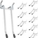 HUHOLE Double Arm Pegboard Hooks 4 Inch 10PC, Fit 1/4" Pegboard, Ideal Peg Board Tool Utility Hooks for Garage Organization, Wall Storage, Heavy Duty Tool Holder with Protecting Tip