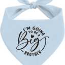 2 x Big Brother Dog Bandana, Blue Pet Dog Scarf Accessories, Pregnancy Announcement Baby Reveal, Pet Dogs Triangle Scarf, Pets Bandana for Small Medium Dogs, (Mix Colors)
